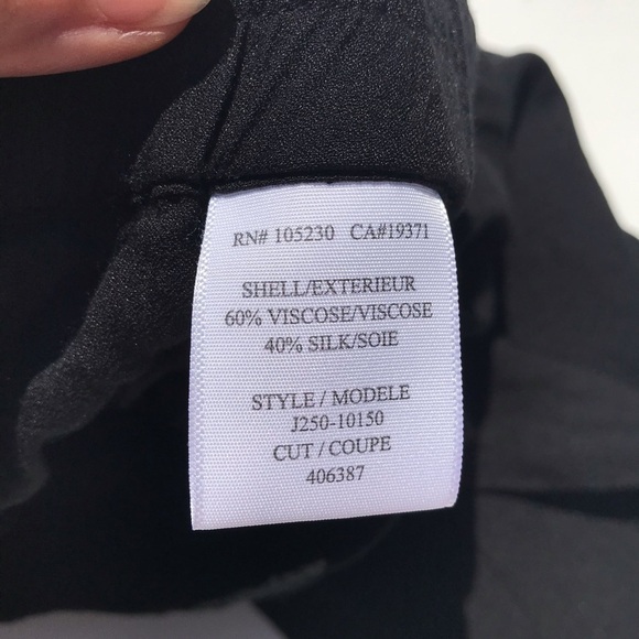 Joie NEW! Womens Black Silk Pants Hatcher Caviar S - Picture 8 of 10